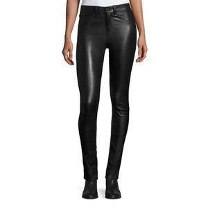 Veronica Beard Kate mid-rise leather pants
